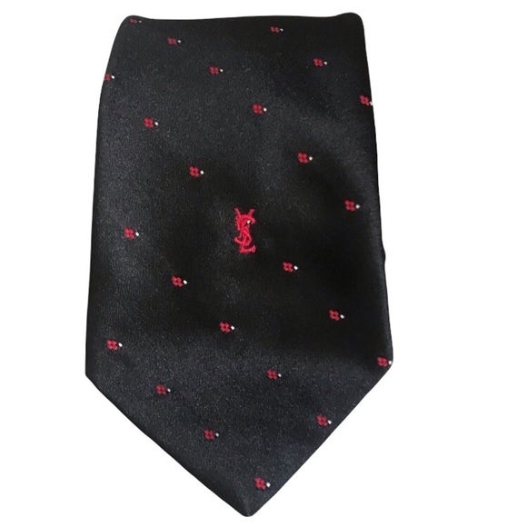 Yves Saint Laurent Other - Yves Saint Laurent YSL Black red tie